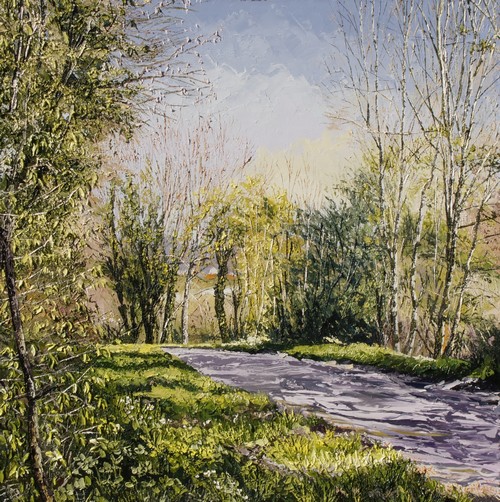 clarté sur le bois de Parmont (Béhencourt). 2015. 70cmx70cm